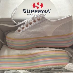 Superga Printed Platform Sneakers - Brand New - Never Worn
